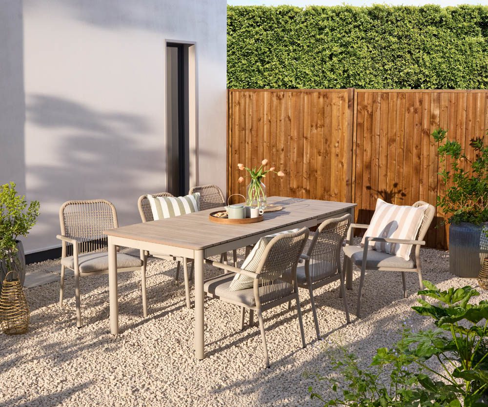 Vista 4-6 Seat Extendable Garden Dining Set 5056771098994